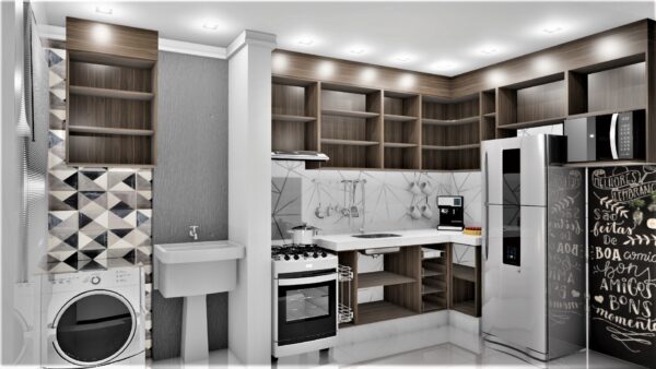 Cozinha Planejada A30 | 100% MDF: Conjunto de 13 Peças - Imagem 2