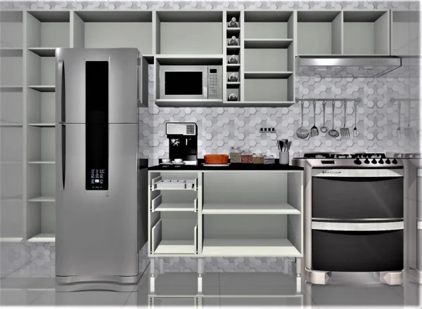 Cozinha Planejada A46 | 100% MDF: Conjunto de 9 Peças - Imagem 2