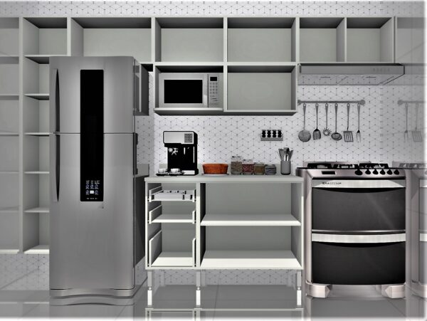 Cozinha Planejada A45 | 100% MDF: Conjunto de 9 Peças - Imagem 2