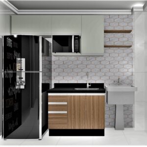 Cozinha Planejada A29 | 100% MDF: Conjunto de 7 Peças
