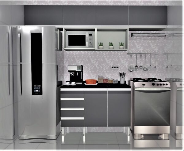 Cozinha Planejada A39 | 100% MDF: Conjunto de 8 Peças