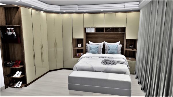 Guarda Roupa Casal 100% MDF Modulado A22 | 12 Portas de giro 5 gavetas