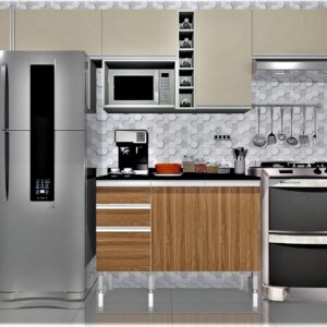 Cozinha Planejada A46 | 100% MDF: Conjunto de 9 Peças