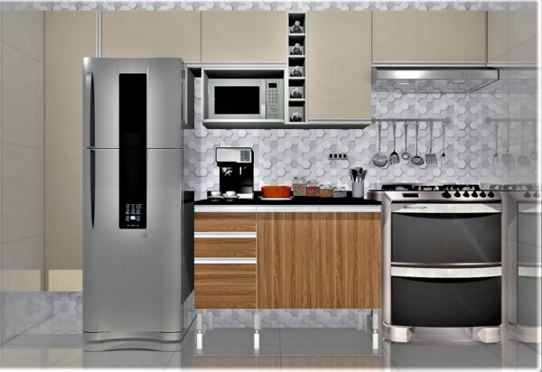 Cozinha Planejada A46 | 100% MDF: Conjunto de 9 Peças