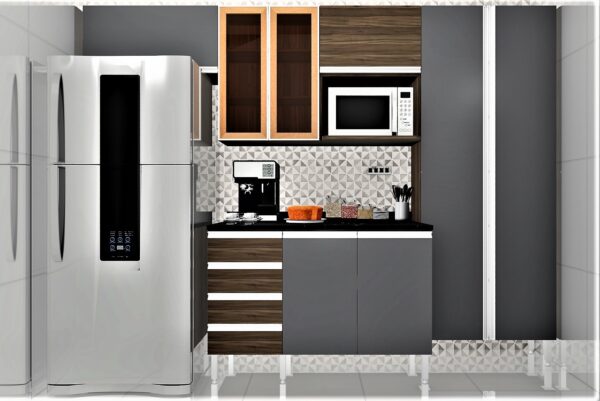 Cozinha Planejada A43 | 100% MDF: Conjunto de 7 Peças