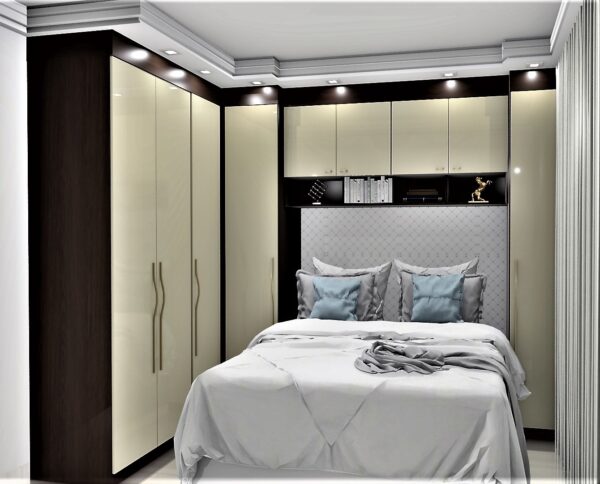 Guarda Roupa Casal 100% MDF Modulado A20 | 9 Portas de giro 4 gavetas