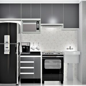 Cozinha Planejada A03 | 100% MDF: Conjunto de 8 Peças