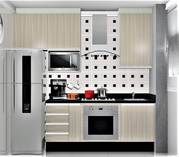 Cozinha Planejada A26 | 100% MDF: Conjunto de 8 Peças