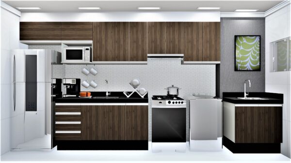 Cozinha Planejada A17 | 100% MDF: Conjunto de 11 Peças