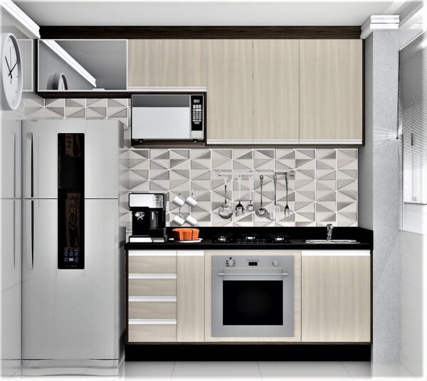 Cozinha Planejada A25 | 100% MDF: Conjunto de 9 Peças