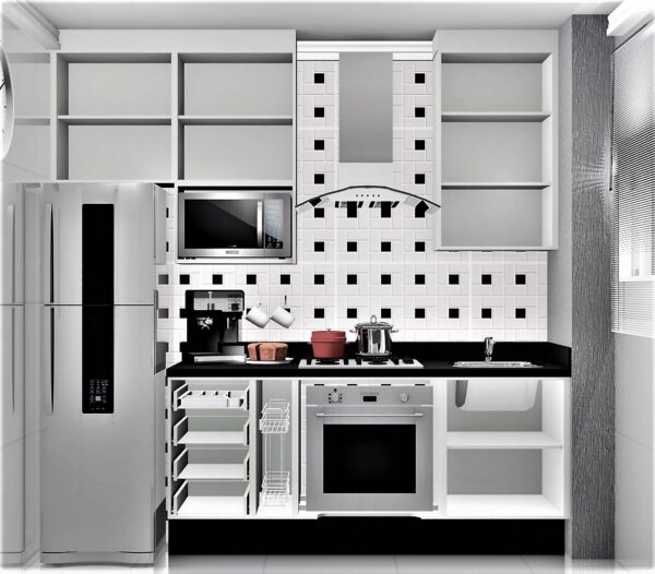 Cozinha Planejada A26 | 100% MDF: Conjunto de 8 Peças - Imagem 2