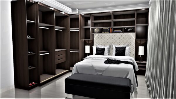 Guarda Roupa Casal 100% MDF Modulado A21 | 9 Portas 4 gavetas - Imagem 2