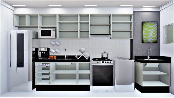 Cozinha Planejada A17 | 100% MDF: Conjunto de 11 Peças - Imagem 2