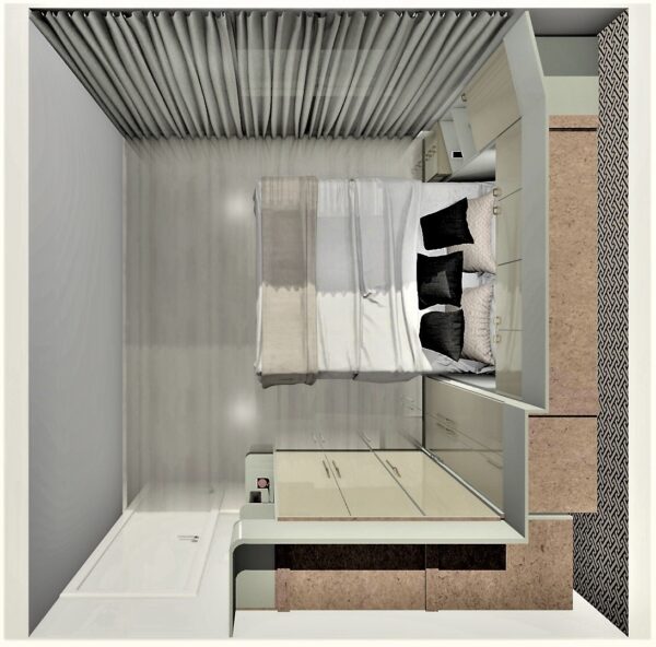 Dormitório de Casal Modulado A27 - Imagem 3