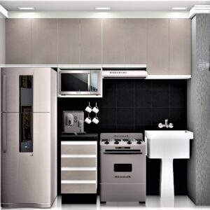 Cozinha Planejada A23 | 100% MDF: Conjunto de 6 Peças