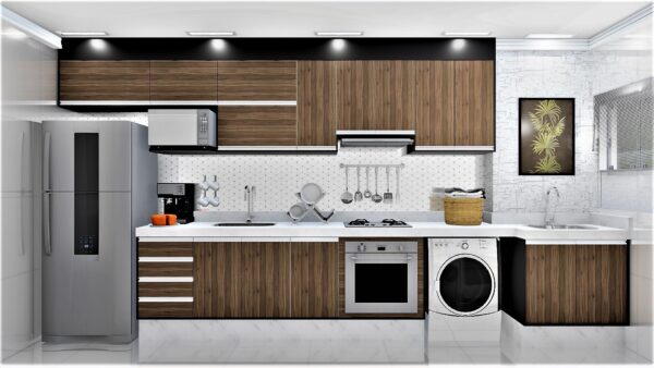 Cozinha Planejada A19 | 100% MDF: Conjunto de 12 Peças