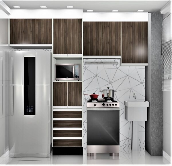 Cozinha Planejada A24 | 100% MDF: Conjunto de 6 Peças