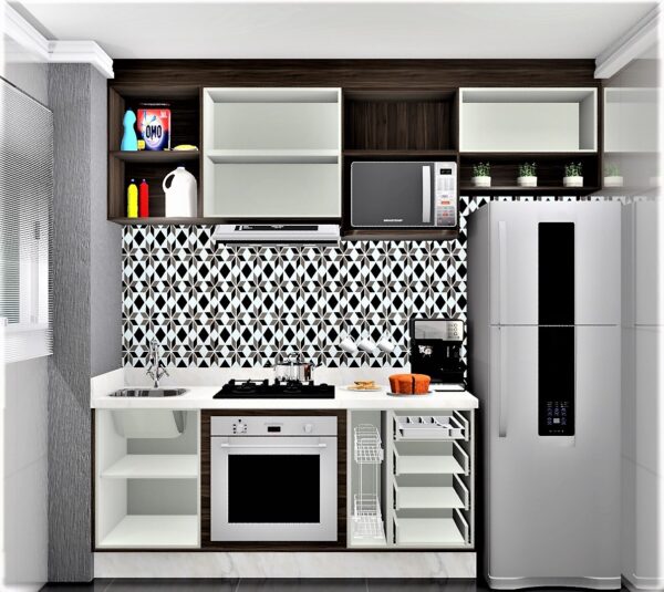 Cozinha Planejada A22 | 100% MDF: Conjunto de 9 Peças - Imagem 2