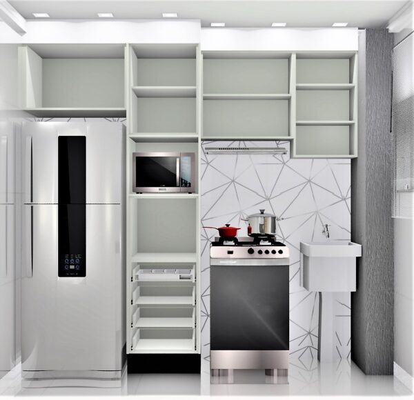 Cozinha Planejada A24 | 100% MDF: Conjunto de 6 Peças - Imagem 2