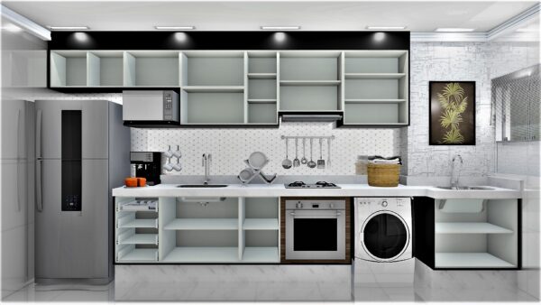 Cozinha Planejada A19 | 100% MDF: Conjunto de 12 Peças - Imagem 2
