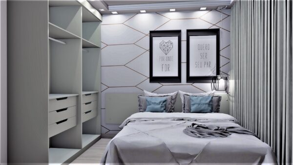 Guarda Roupa Casal 100% MDF Modulado A18 | 4 Portas de giro - Imagem 2