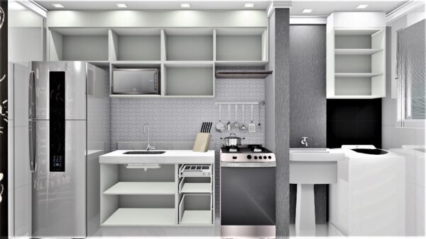 Cozinha Planejada A49 | 100% MDF: Conjunto de 9 Peças - Imagem 2