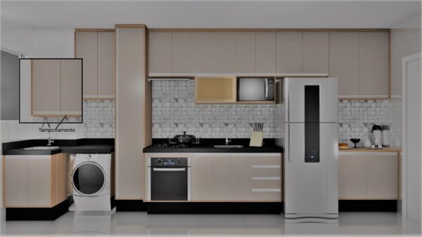 Cozinha Planejada A05 | 100% MDF: Conjunto de 15 Peças - Imagem 3