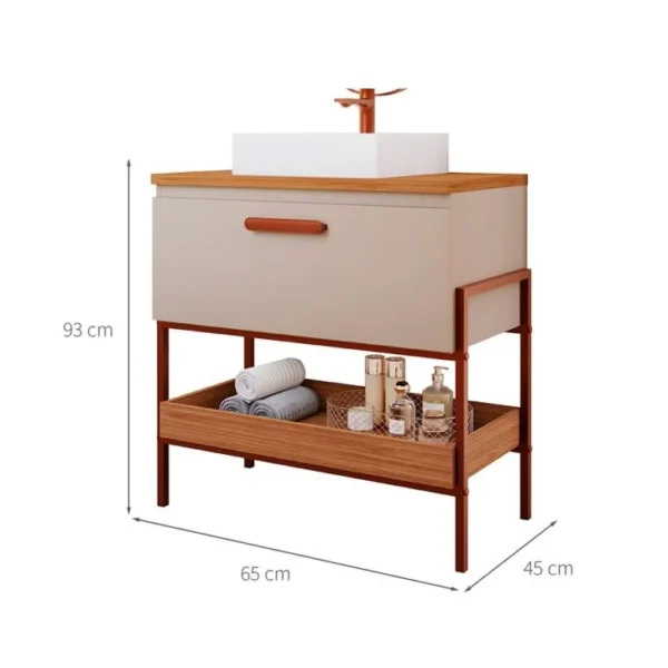 ARMARIO GABNETE PARA BANHEIRO PORTINARI 60 CM - Imagem 3