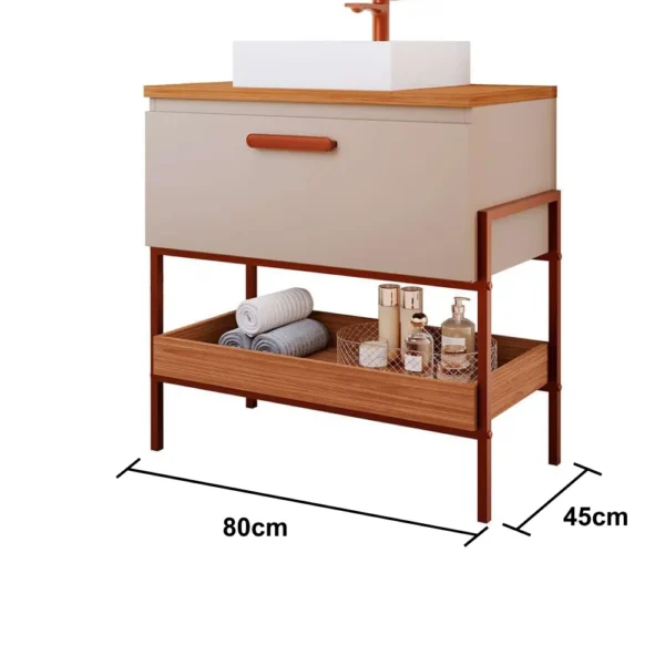 ARMARIO GABNETE PARA BANHEIRO  PORTINARI 80 CM - Imagem 3