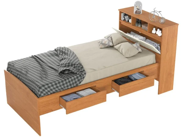 Cama Solteiro Baú Ravena - Imagem 3