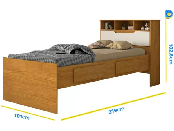 Cama Solteiro Baú Ravena - Imagem 4