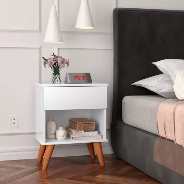 Criado Classic Duda Retro Decoração Pé Palito Madeira Maciça