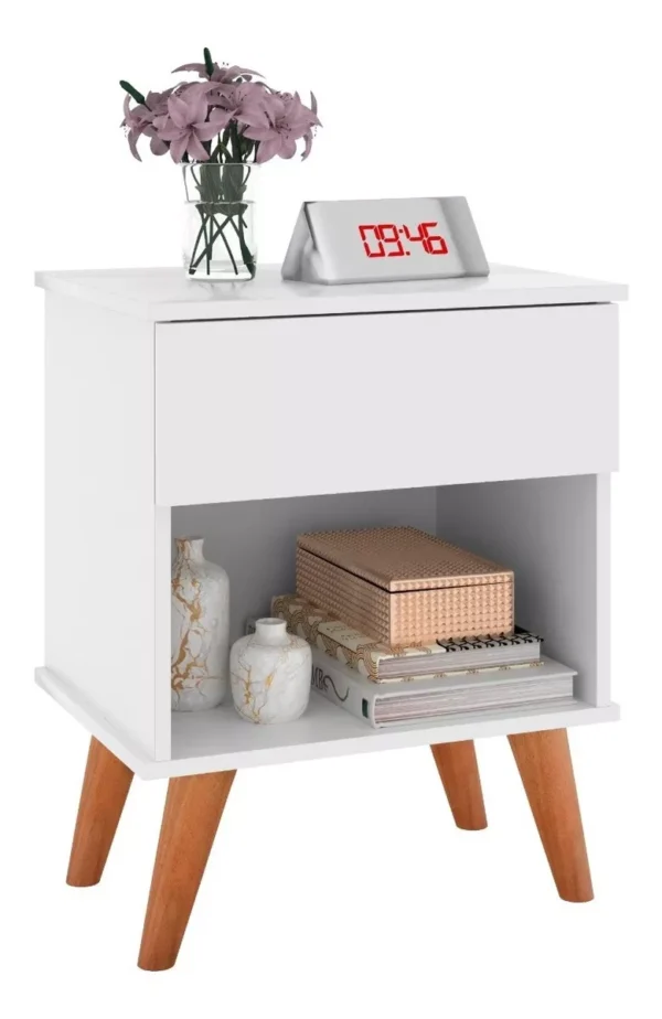 Criado Classic Duda Retro Decoração Pé Palito Madeira Maciça - Imagem 4