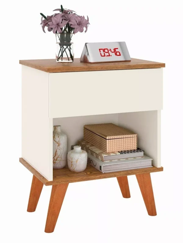 Criado Classic Duda Retro Decoração Pé Palito Madeira Maciça - Imagem 2