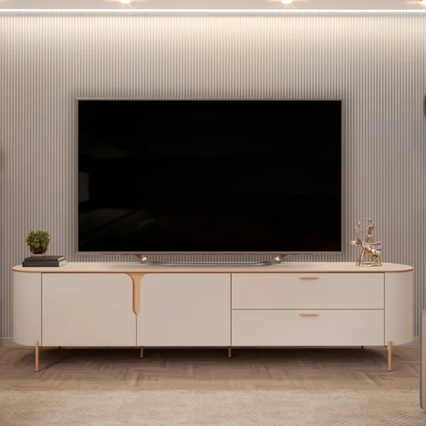 Rack Bancada de TV 75 Pol 241cm - Imagem 2
