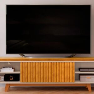 Rack Bancada p/ TV até 75 Polegadas Loren Ripada c/ Nichos