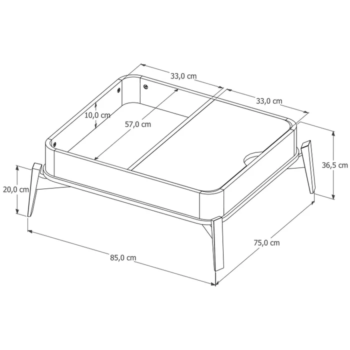 MESA DE CENTRO BURITI COM PÉS EM MADEIRA MACIÇA - Imagem 3
