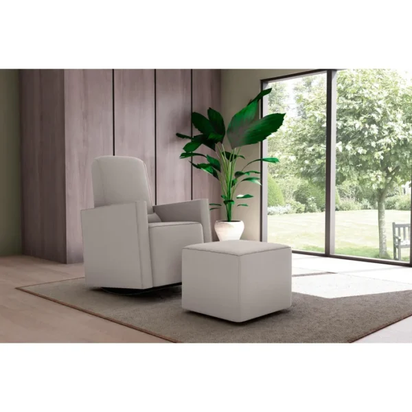 Poltrona Decorativa Annecy Amamentação com Balanço + Puff Sintético - Imagem 2