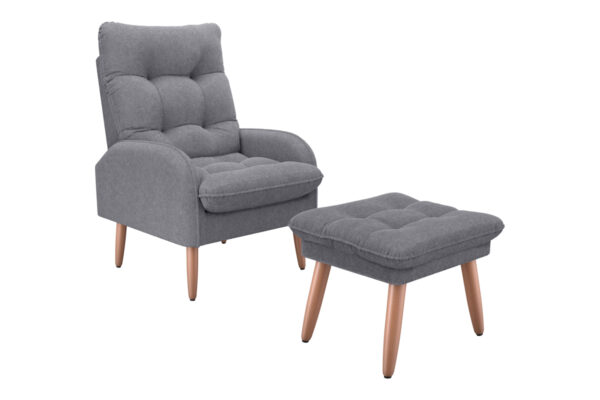 Poltrona Decorativa Nantes + Puff - Imagem 4