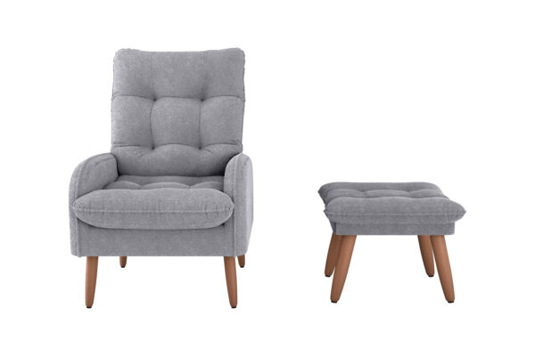 Poltrona Decorativa Nantes + Puff - Imagem 2