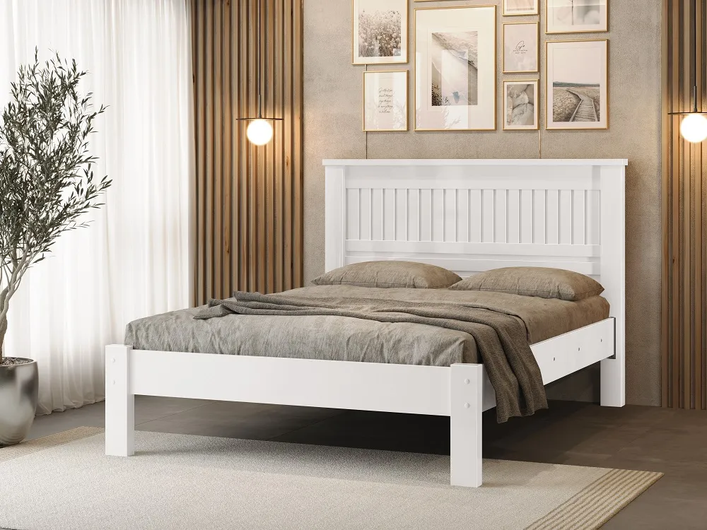 CAMA CASAL MONACO COM CABECEIRA RIPADO REFORCO NO ESTRADO E PES COM PROTETOR DE UMIDADE - Imagem 2