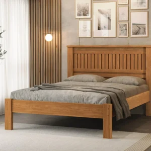 CAMA CASAL MONACO COM CABECEIRA RIPADO REFORCO NO ESTRADO E PES COM PROTETOR DE UMIDADE