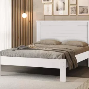 CAMA CASAL 1.40 ROMA REFORÇADA COM CABECEIRA DETELHADA E PES IPERVEAVEIS