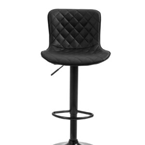 Banqueta alta giratória couro base preta