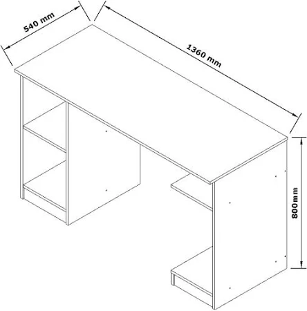Escrivaninha Mesa Computador 136cm Encanto - Imagem 5
