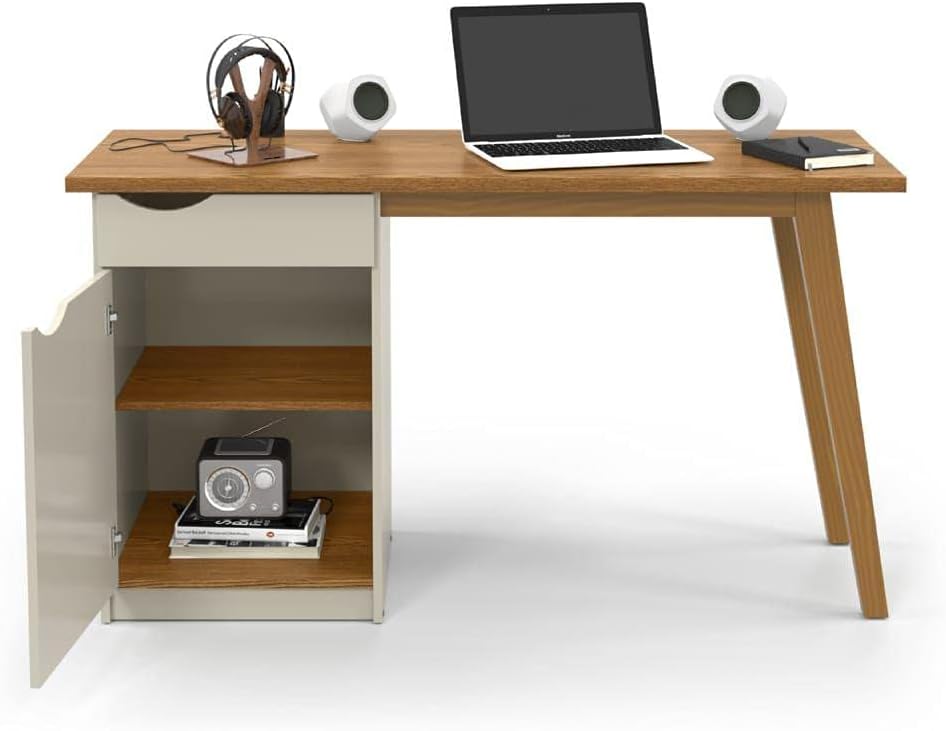 Escrivaninha mesa computador notebook 1 Porta 1 Gaveta Prism - Imagem 9