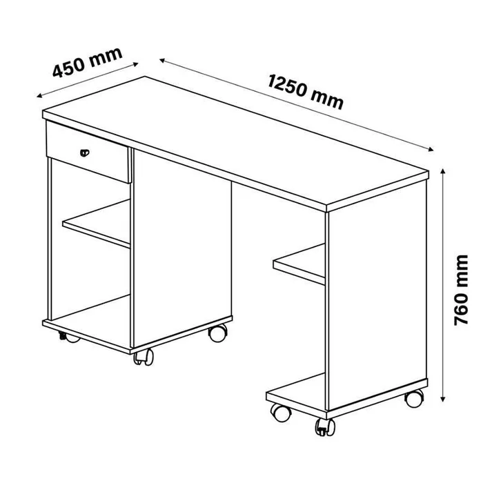 Mesa Para Computador 125cm Gaveta Million - Imagem 8