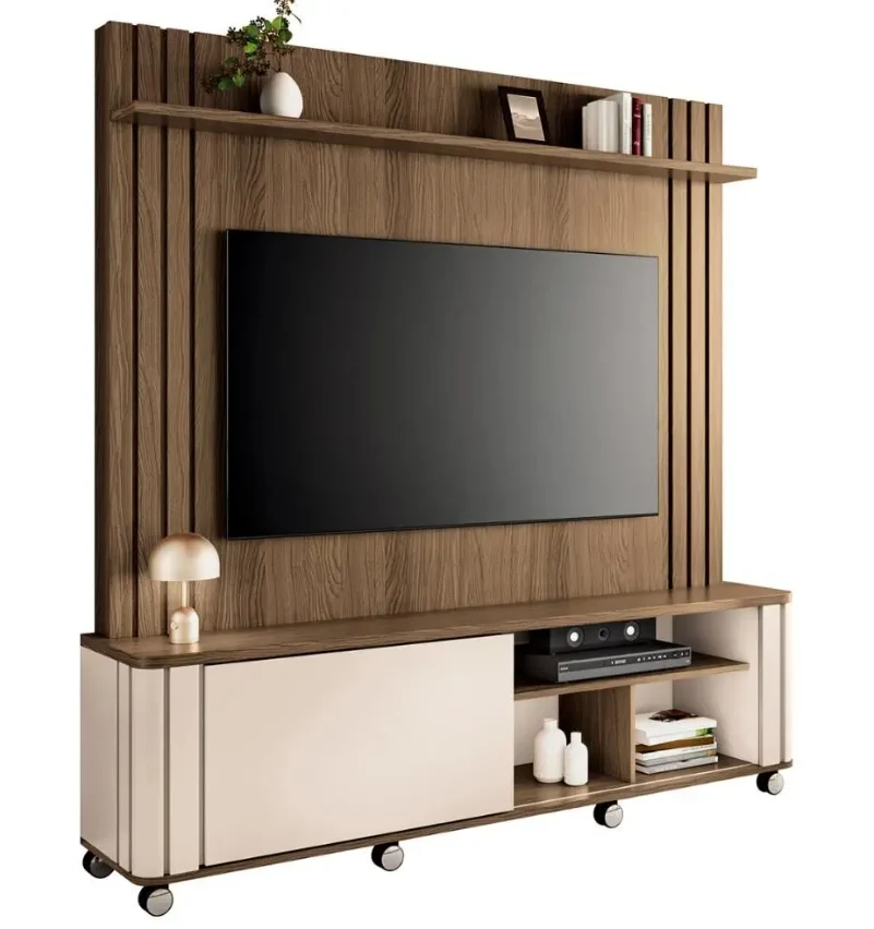 Home Painel Theater Trinus para Sala, Ideal para TV de até 70” com Rodízios - Imagem 5
