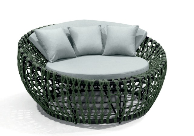 Chaise Arezzo em Corda Náutica e Alumínio trançado com almofada – Ideal para Áreas Externas