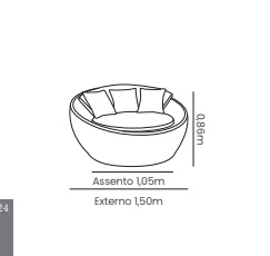 Chaise Arezzo em Corda Náutica e Alumínio trançado com almofada – Ideal para Áreas Externas - Imagem 4